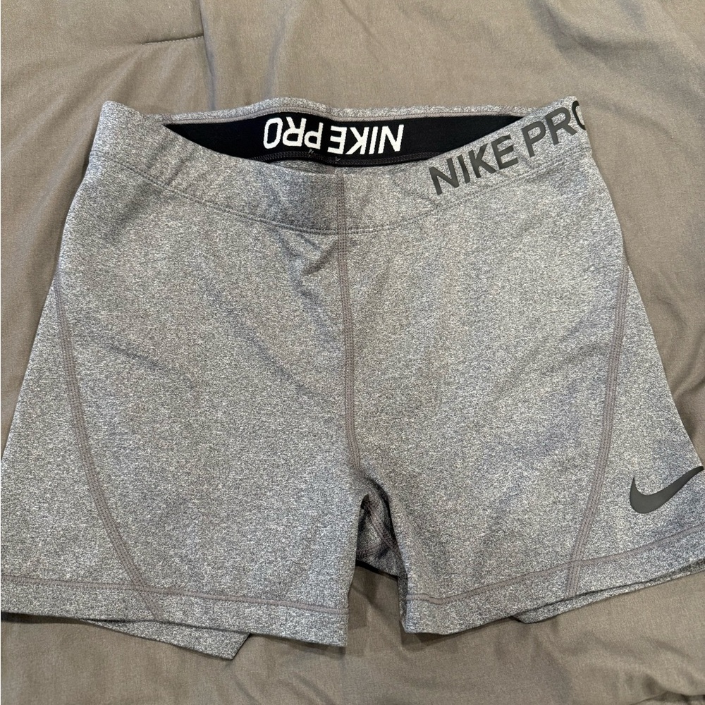 Nike Gray Athletic Shorts with Moisture-Wicking Fabric